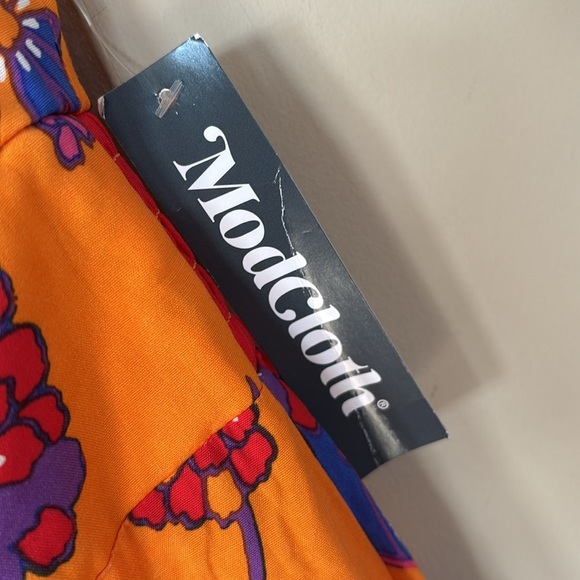 Brand New ModCloth Spaghetti Strap Jumpsuit Colorful Floral Festival Romper - Picture 7 of 14